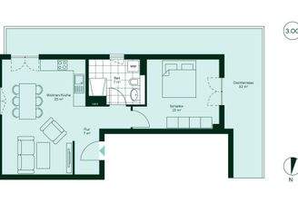 Komfortabler Grundriss