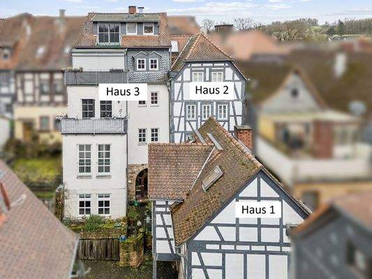 Rückansicht Hausaufteilung