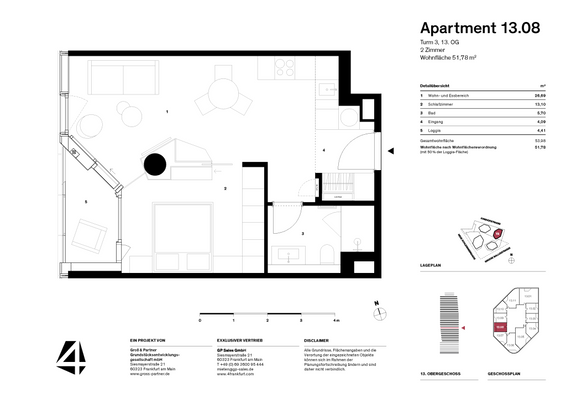 FOUR T3 Grundriss 13.08