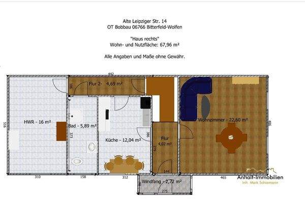 Grundriss Haus rechts - EG