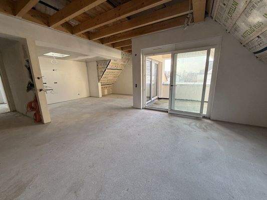 Wohnung 11 aktueller Bauzustand Wohnzimmer