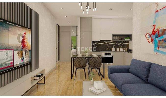 Sea View Real Estate in a Two-Block Site in Alanya Kargıcak