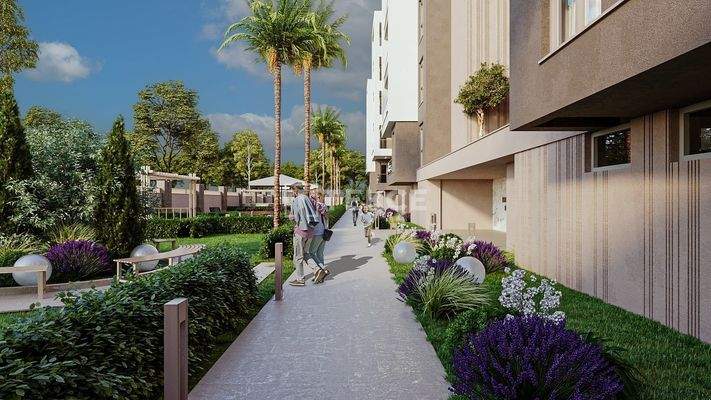 Flats for Sale in a Project with a Pool in Çankaya Antalya