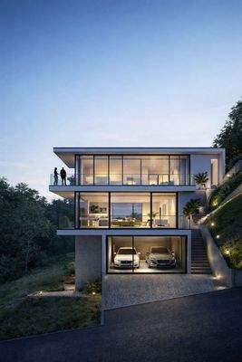 Projektiertes Zweifamilienhaus