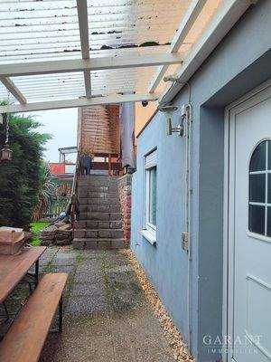 Eingangsbereich und Terrasse Einliegerbereich