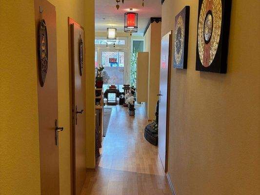 Zwischen den Behandlungsräumen