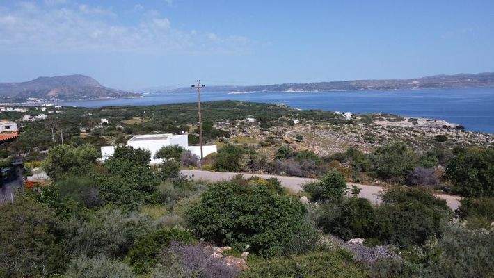 Kreta, Kokkino Chorio: Grundstück mit Meerblick und Bergblick zu verkaufen