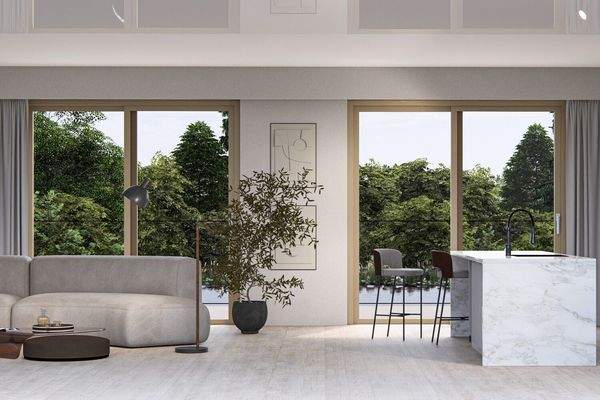 Wohnzimmer mit offener Küche (Projektierung)