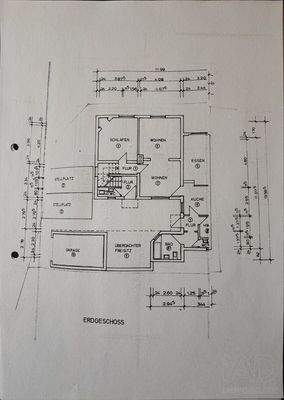 Grundriss EG Whg. 1 und Außenanlage