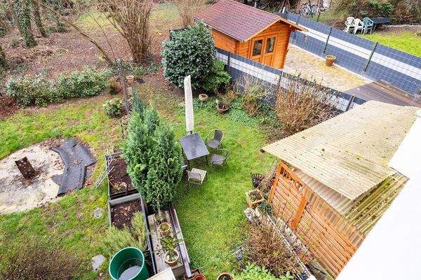 Blick auf den Gartenanteil