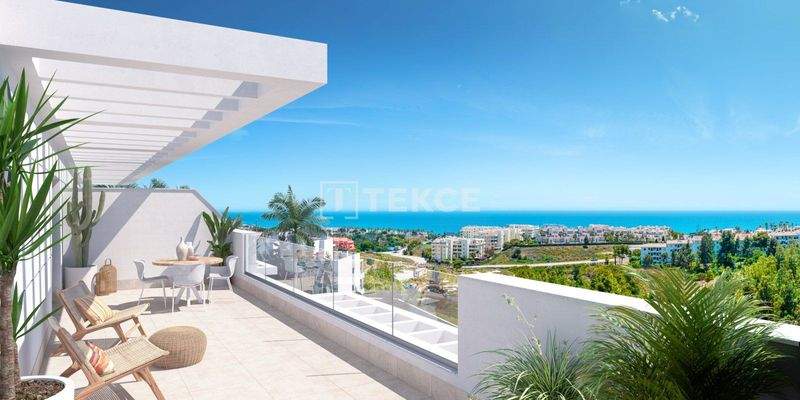 Sea-View Apartments in a Gated Complex in Mijas