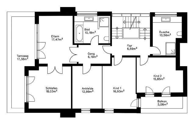 Grundriss Obergeschoss