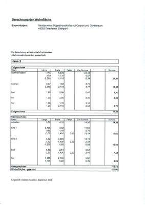 Wohnflächenberechnung
