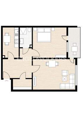 Grundriß mit Balkon