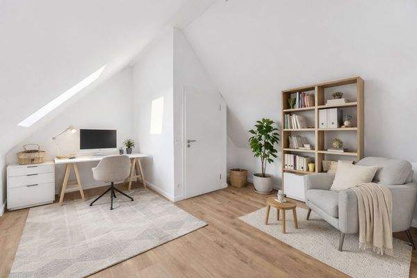Dachgeschoss visualisiert als Arbeitszimmer