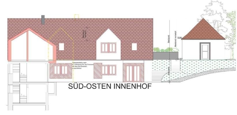 Ansicht Süd-Osten Innenhof