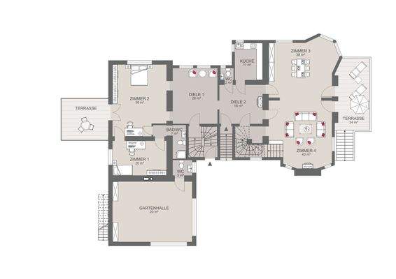 Hauptgebäude Erdgeschoss