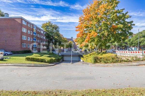 Tiefgaragen Zufahrt und Freifläche für Stellplätze