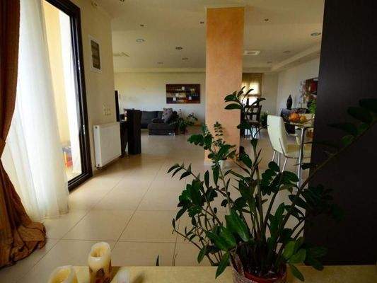 Kreta, Schisma Eloundas: Moderne Villa mit Gästewohnung, in exklusiver Lage, mit Meerblick, zu verkaufen