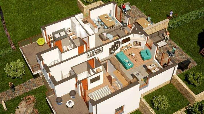 3D 1e ersten Stockwerk b