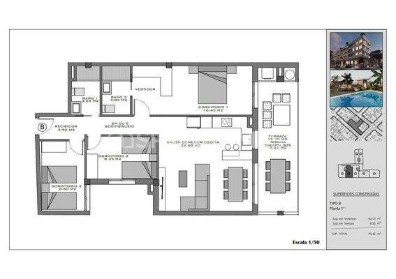 Flats with Rooftop Pool near the Beach in Santa Pola Alicante