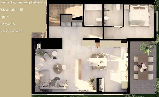 Semi-Detached Villas with Private Gardens in Seferihisar