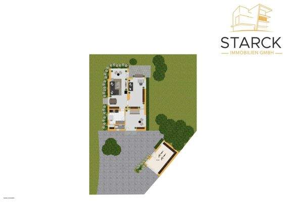 Erdgeschoss mit Außenanlagen