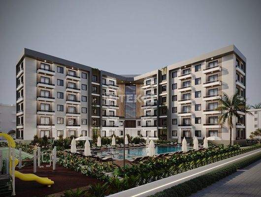 Real Estate with a Pool Near the Airport in Antalya