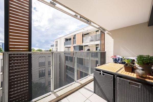 Balkon in Westausrichtung