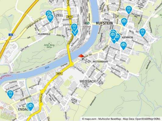 Hier geht's lang! Das Haus befindet sich am Fuße des Festungsberges in Kufstein