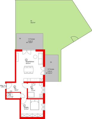Grundriss - Wohnung Nr. 4