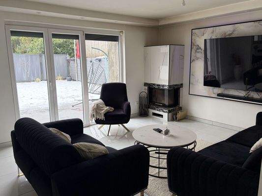 Wohnzimmer mit Kaminofen