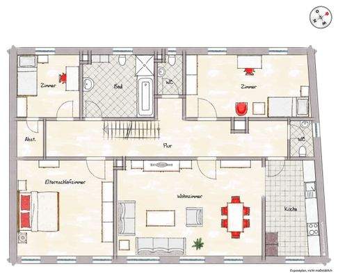 Grundriss Obergeschoss