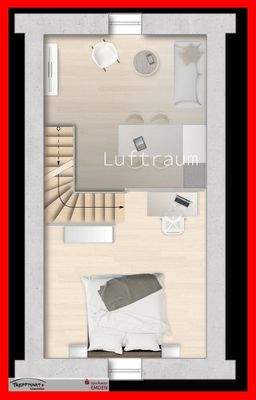 Grundriss Dachgeschoss mit möglicher Galerie