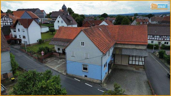 Blick auf den Hausgiebel