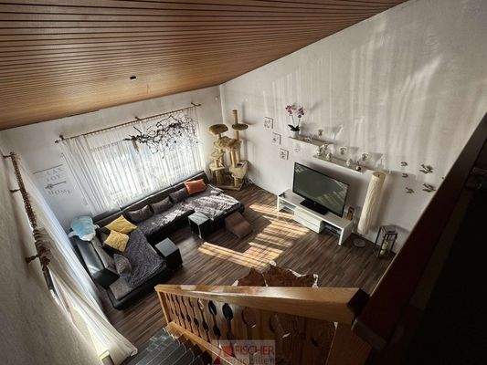 Blick auf das Wohnzimmer EG