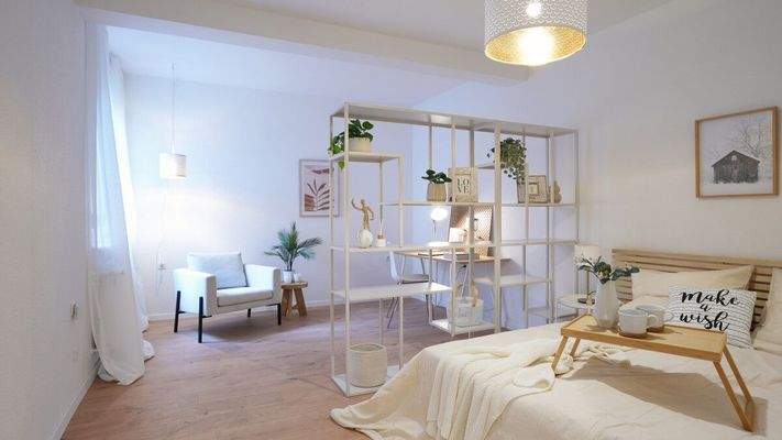 Schlaf- und Arbeitszimmer