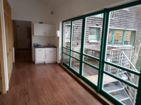 Büro mit Küchenzeile