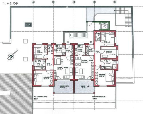 Grundriss 1. 2.OG