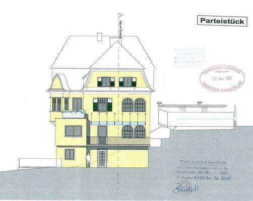 Ansicht West mit Carport