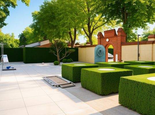 Hoffläche mit Tor - KI