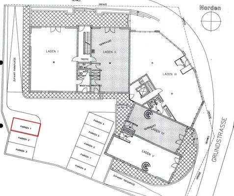 Grundriss PKW Stellplätze