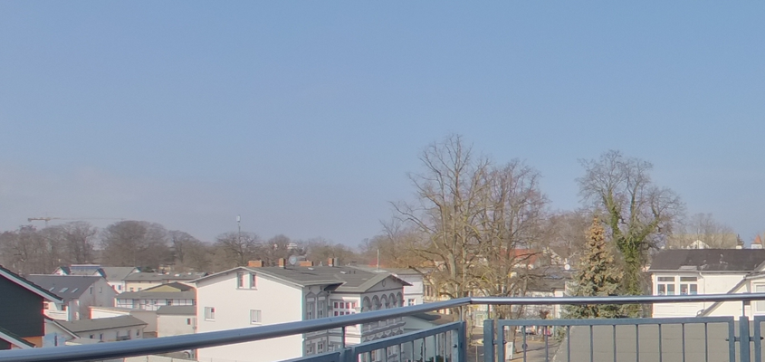 Blick vom Balkon auf Zinnowitz