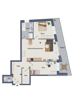 1. Obergeschoss (kein Maßstab)