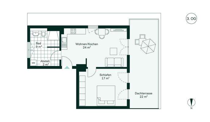 Komfortabler Grundriss