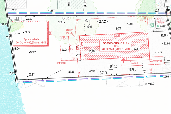Lageplan zur Baugenehmigung