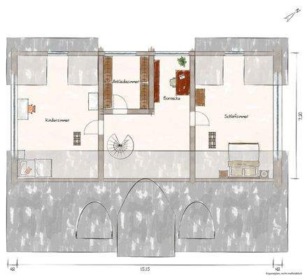 Grundriss Spitzboden