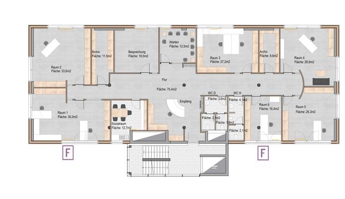 Grundriss -OG1- Praxis-Büro-Kanzlei