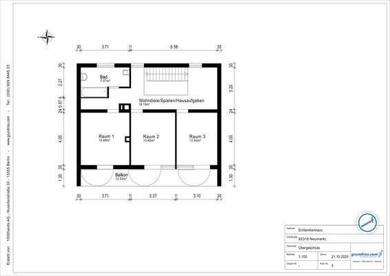 Grundriss Obergeschoss