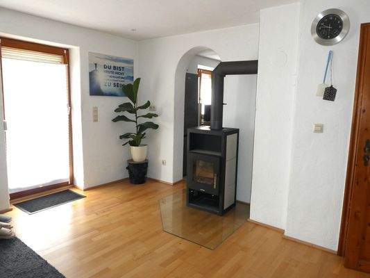 Kaminofen im Wohnbereich Wo1